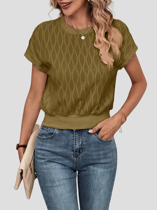 Solid Color Sleeve T-Shirt
