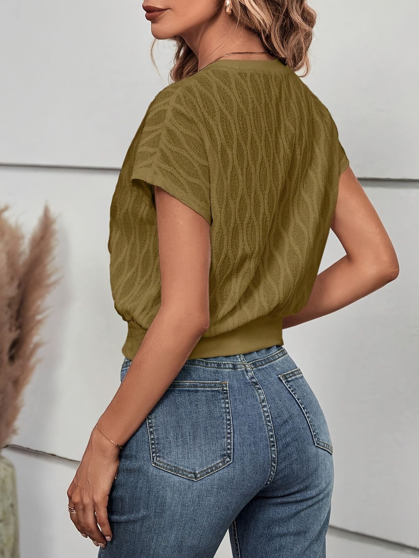 Solid Color Sleeve T-Shirt