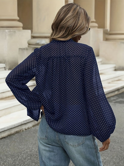 Polka Dot Tie Blouse
