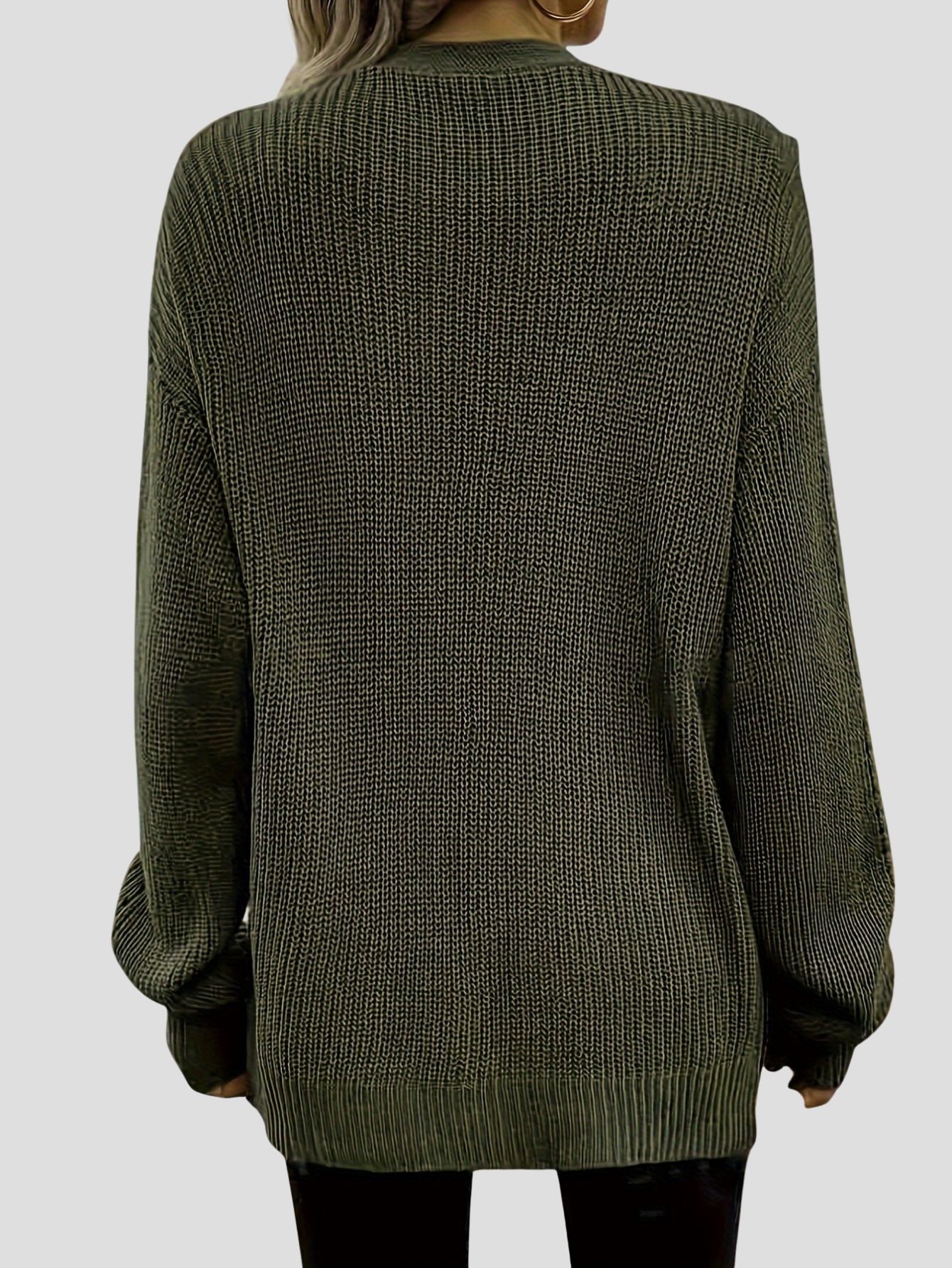 Green Long Sleeve Cardigan