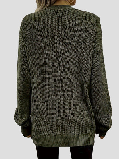 Green Long Sleeve Cardigan