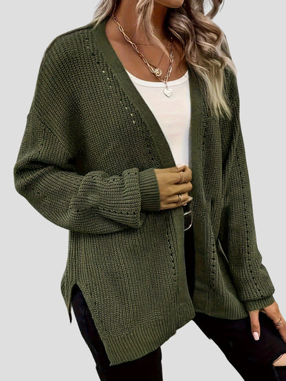 Green Long Sleeve Cardigan