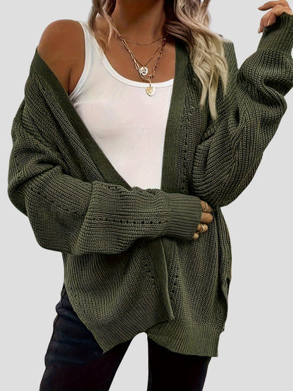 Green Long Sleeve Cardigan